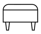Large footstool or ottoman icon